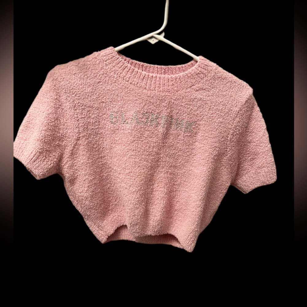 H&M x BlackPink Fuzzy Knit Cropped Top - Size Large